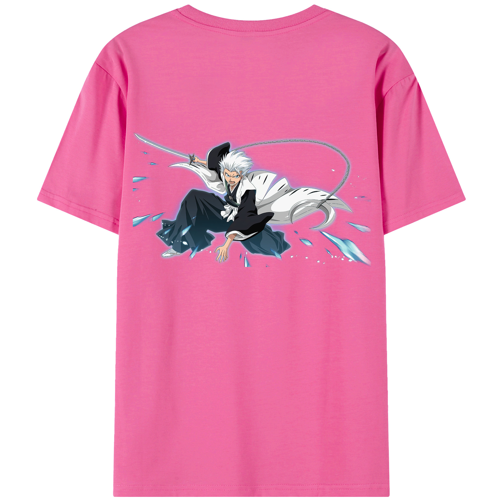 （画像用） ブリーチ 日番谷冬獅郎（ひつがや とうしろう） BLEACH Hitsugaya Toushirou レディース半袖Tシャツ(バックプリント)